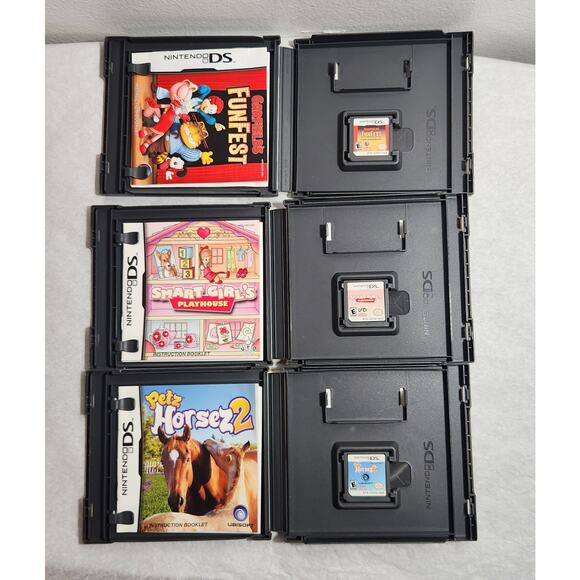 Nintendo DS Garfield Funfest, Smart Girls Playhouse, Petz Horsez 2 CIB Pre-owned - Picture 3 of 7